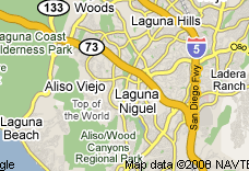 Beach Area Limousine Service Map