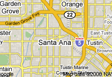Santa Ana Limousine Map & Zip Codes