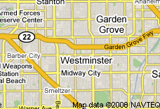 Westminster Limousine Map & Zip Codes